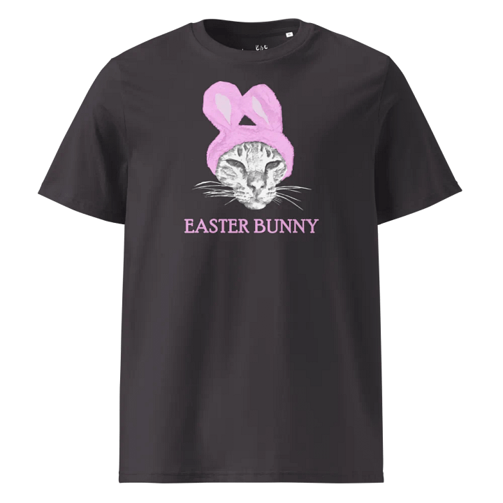 Disgruntled Cat - Easter Bunny Ears - Organic Cotton - Unisex T-Shirt - Dark Palette product image (1)