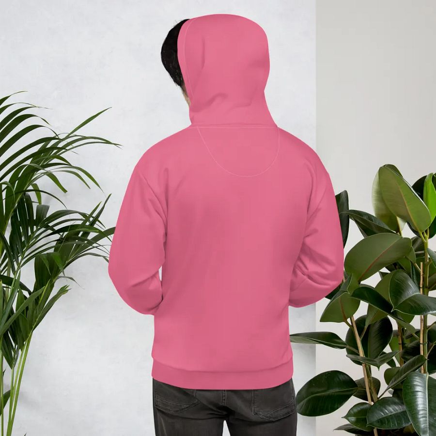Plain Rosy Pink True Summer Unisex Recycled Polyester Heavyweight Premium Hoodie by Treasure Pie product image (11)