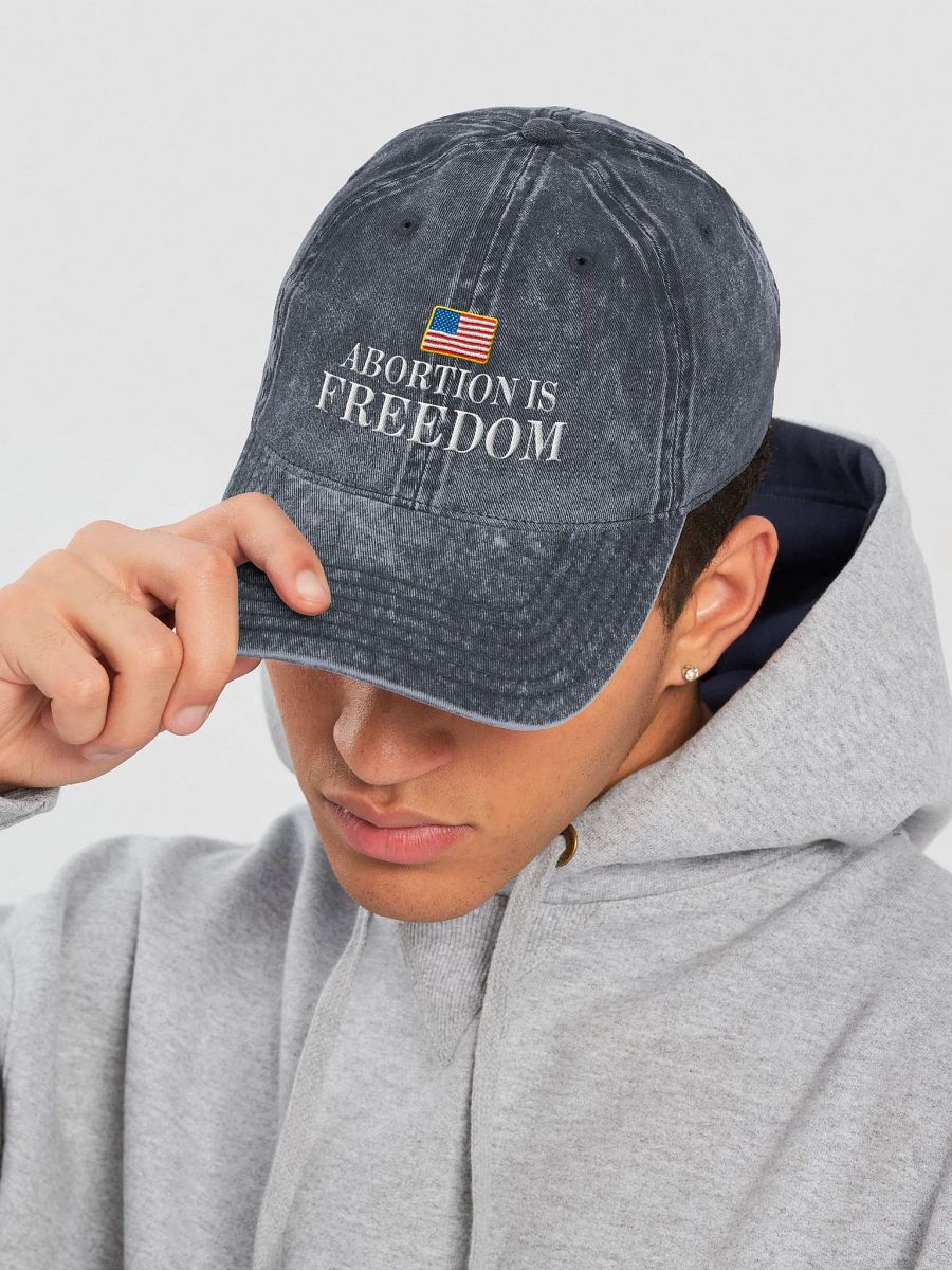 "Abortion is Freedom" Vintage Wash Dad Hat product image (7)