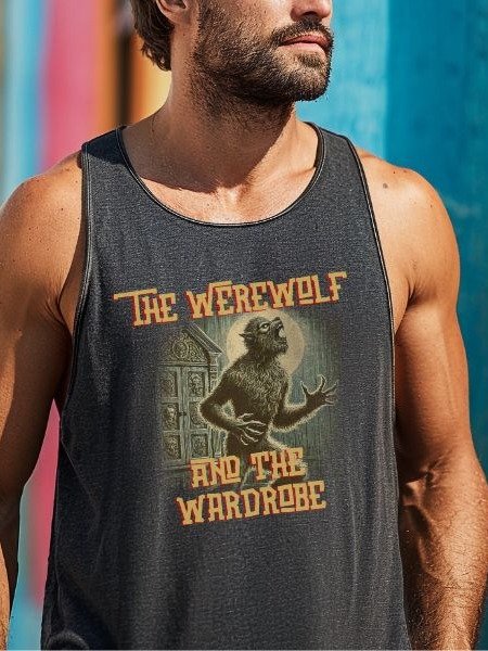 Werewolf Vintage Pulp Horror Fiction Style Tank Top product image (5)