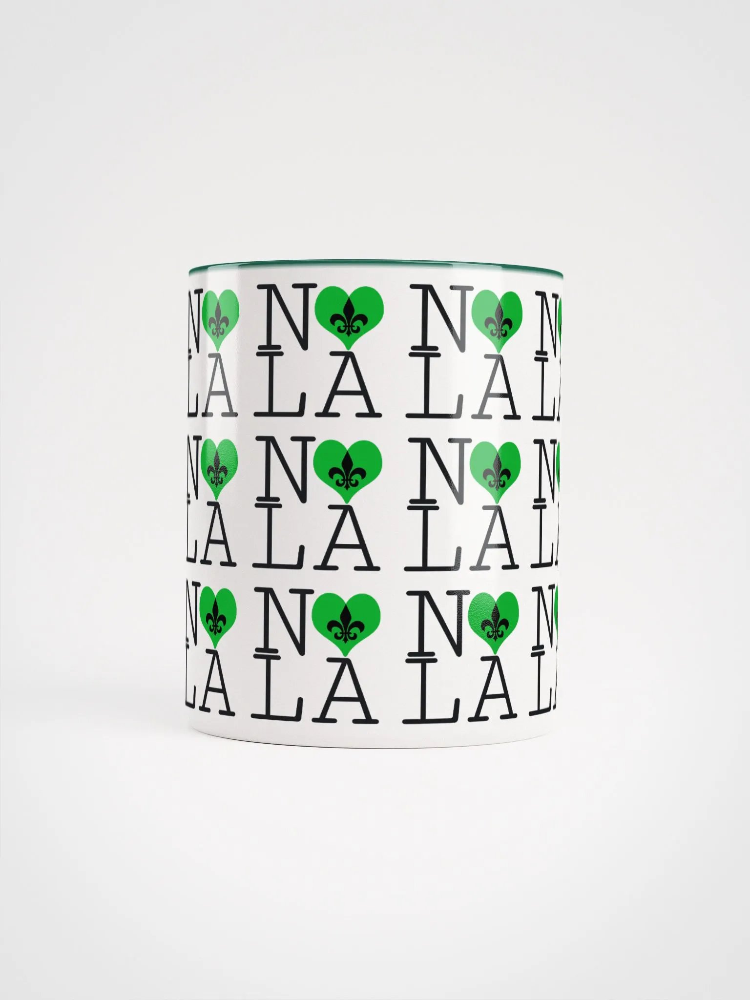 I LOVE NOLA **LEGACY COLOR MUG** (GREEN HEART FULL INFINITY) product image (5)