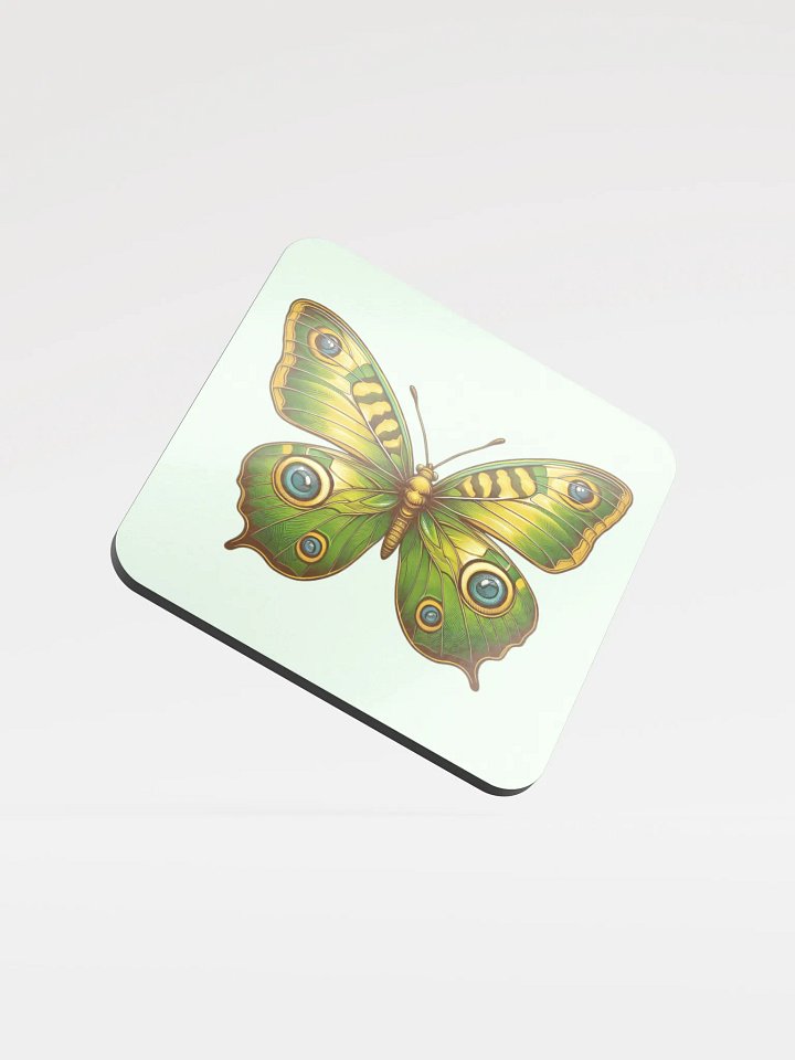 Green Hairstreak Butterfly Cork Coaster product image (2)