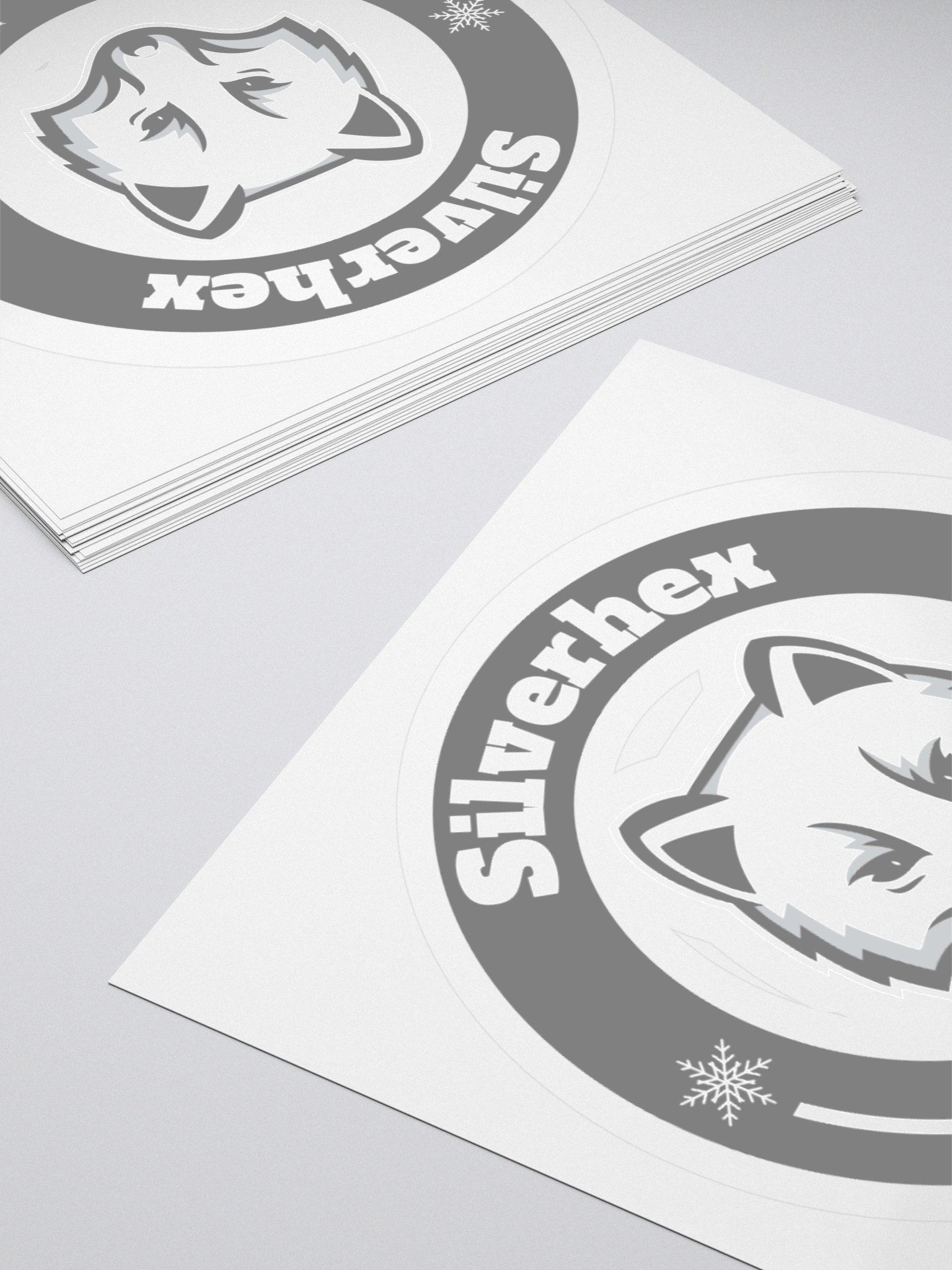 Snowy Fox Kiss Cut Stickers product image (4)