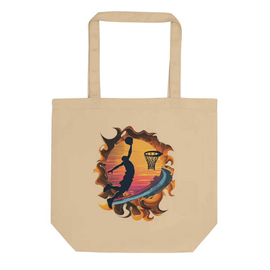 Space Shooter Basketball Sunset Slam Dunk Tote Bag product image (1)