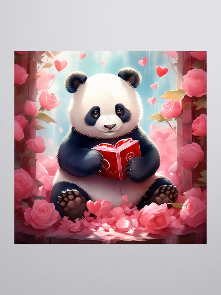 Book Loving Valentine Panda Sticker product image (1)