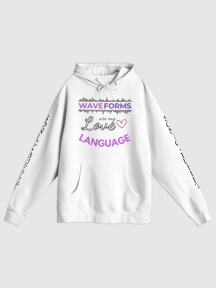 "Waveforms Are My Love Language" Hoodie (light colors) product image (1)