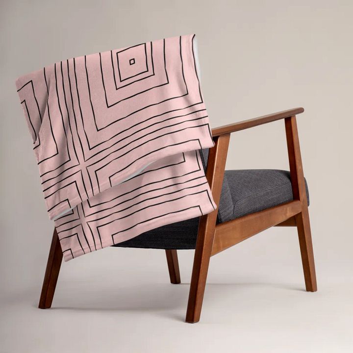 Monochrome Elegance Throw Blanket product image (1)