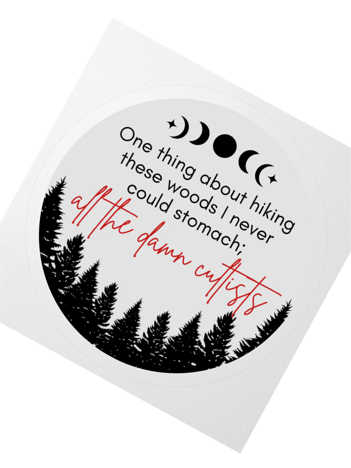 Between the Birches // Damn Cultists Circle Sticker product image (2)