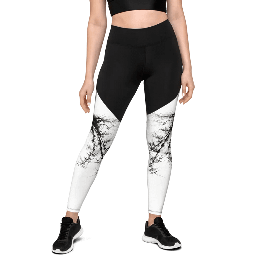 Bamboo Root All-Over Print Sports Leggings product image (5)