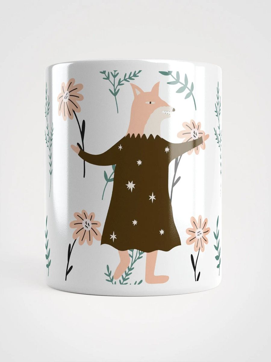 COFFEE MUG Floral Fox Folk Art| Housewarming Birthday Gifts Cute Weird Stuff Quirky Tea Ceramic product image (1)