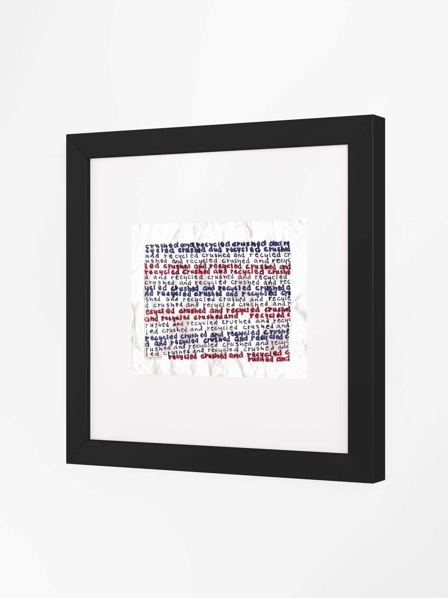 crushed and recycled Panel Card Print Framed product image (2)