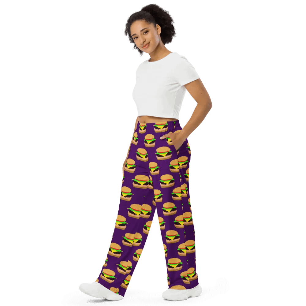 Burger Pattern Wideleg Pants product image (4)