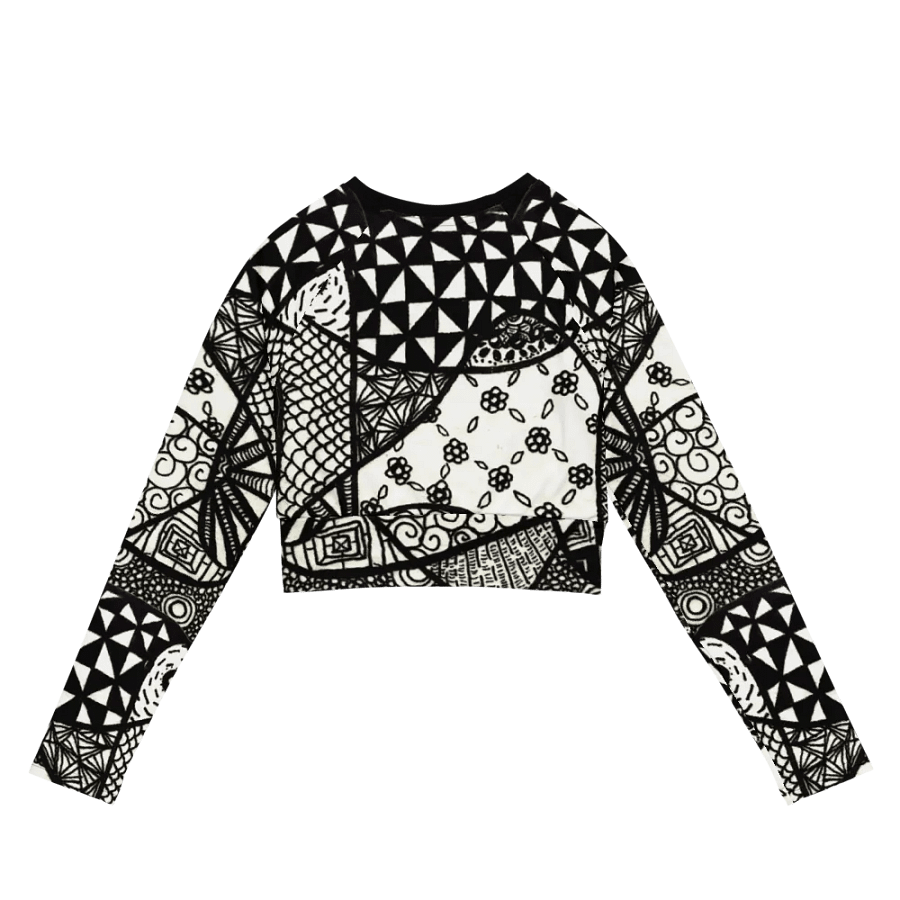Eclectic Monochrome Vibes Crop Top product image (7)