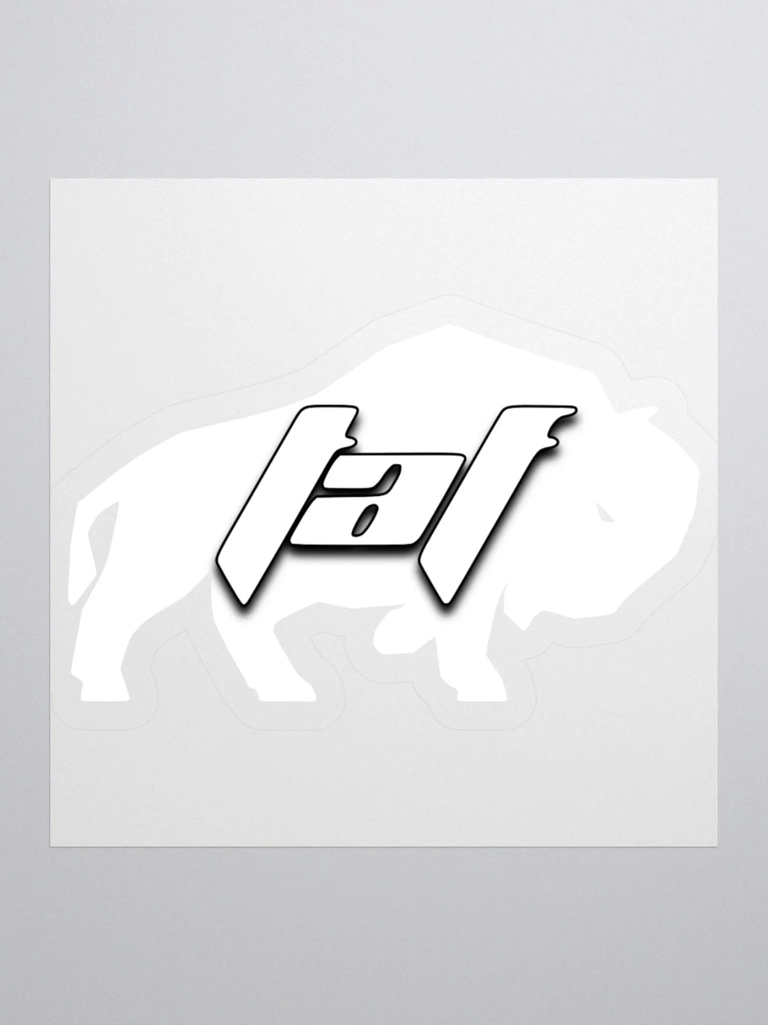 Official Bison Logo - White/Black product image (1)