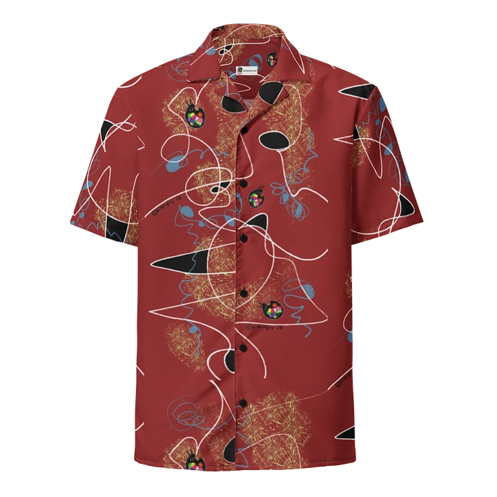 ScribbleWear 'Tomato Paint' Unisex Hawaiian Style Shirt product image (1)