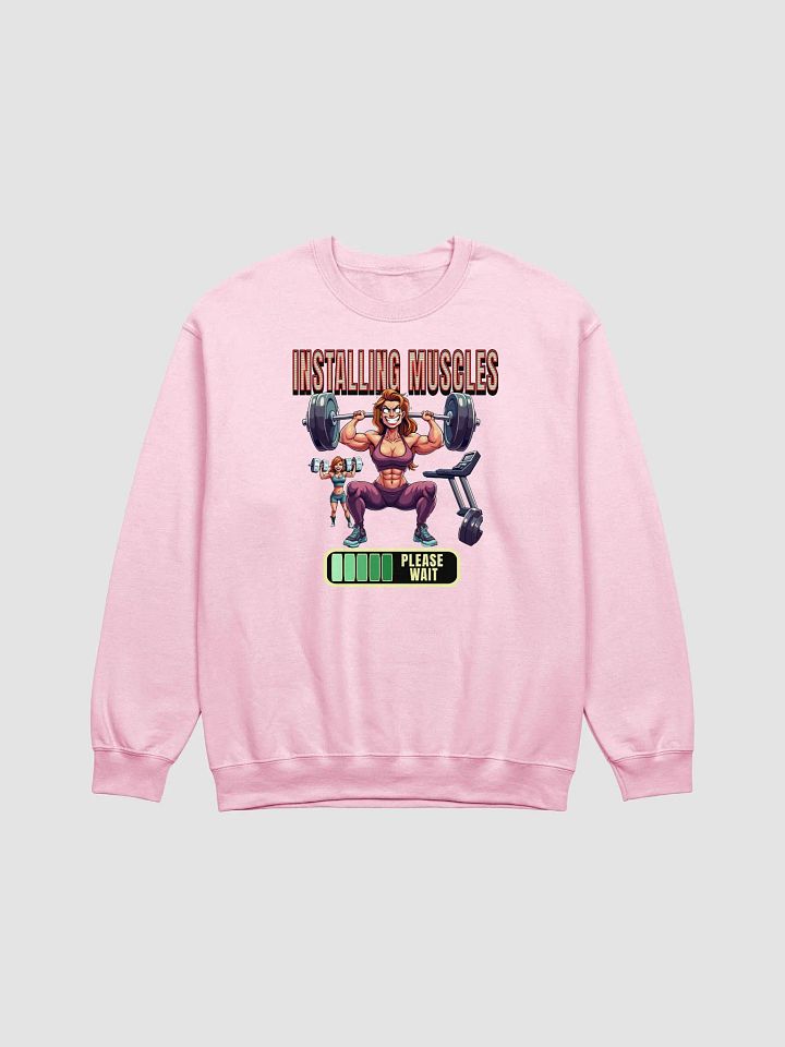 Installing Muscles Weightlifting Female Crewneck Sweatshirt product image (7)