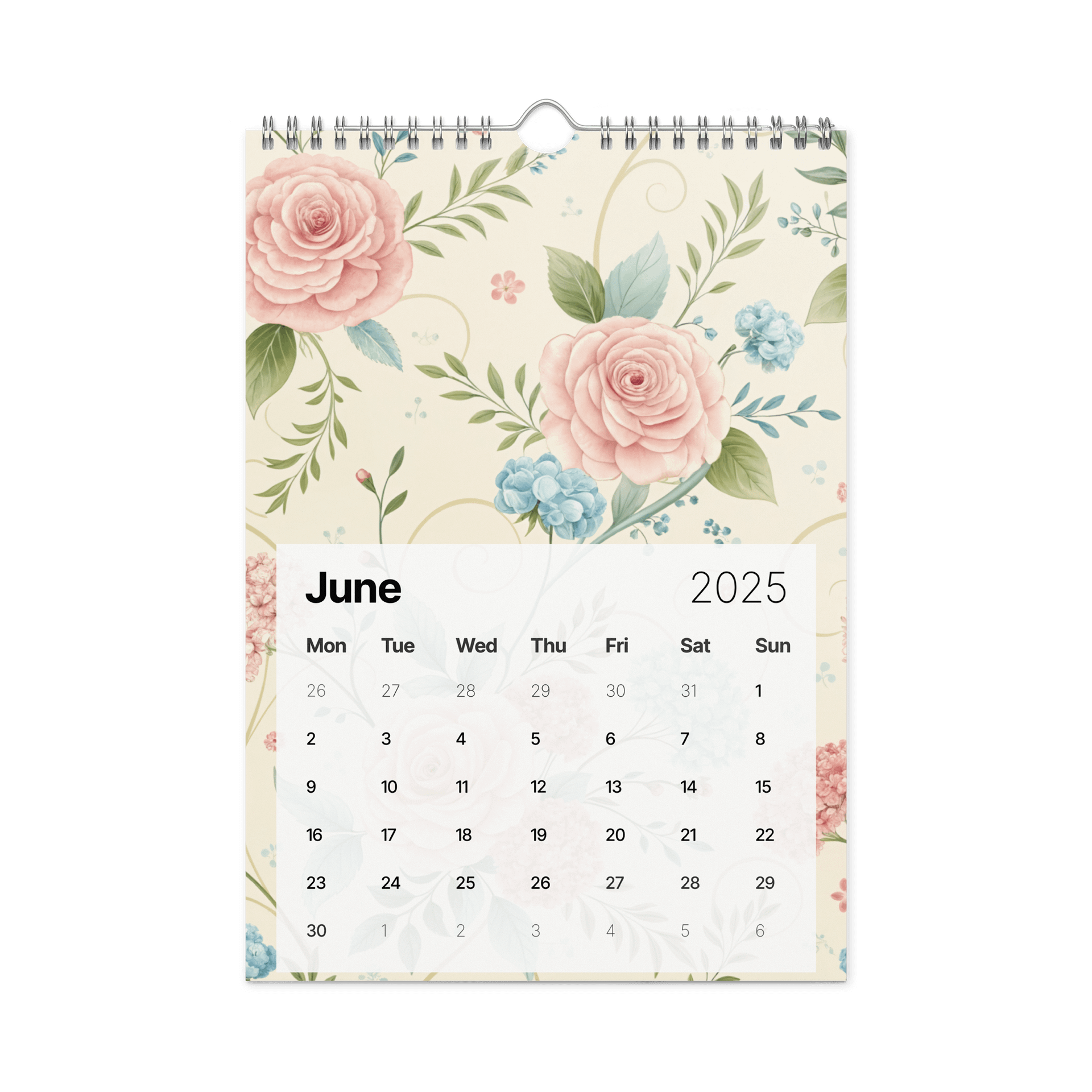 SEAMLESS FLORAL PATTERN WALL CALENDAR 2026 product image (8)