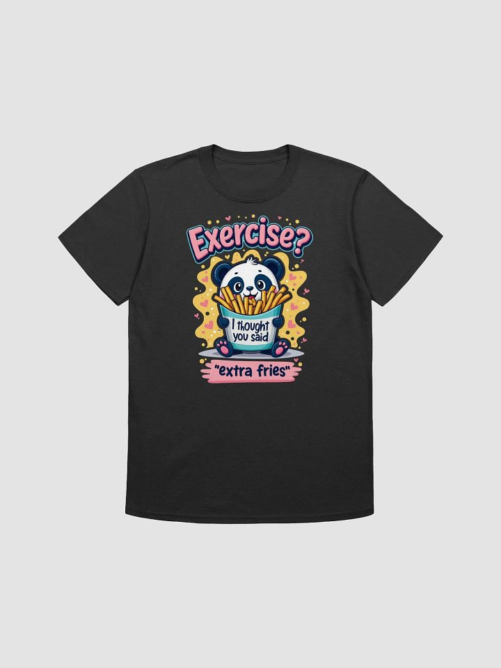 Panda Exercise Extra Fries T-Shirt product image (7)