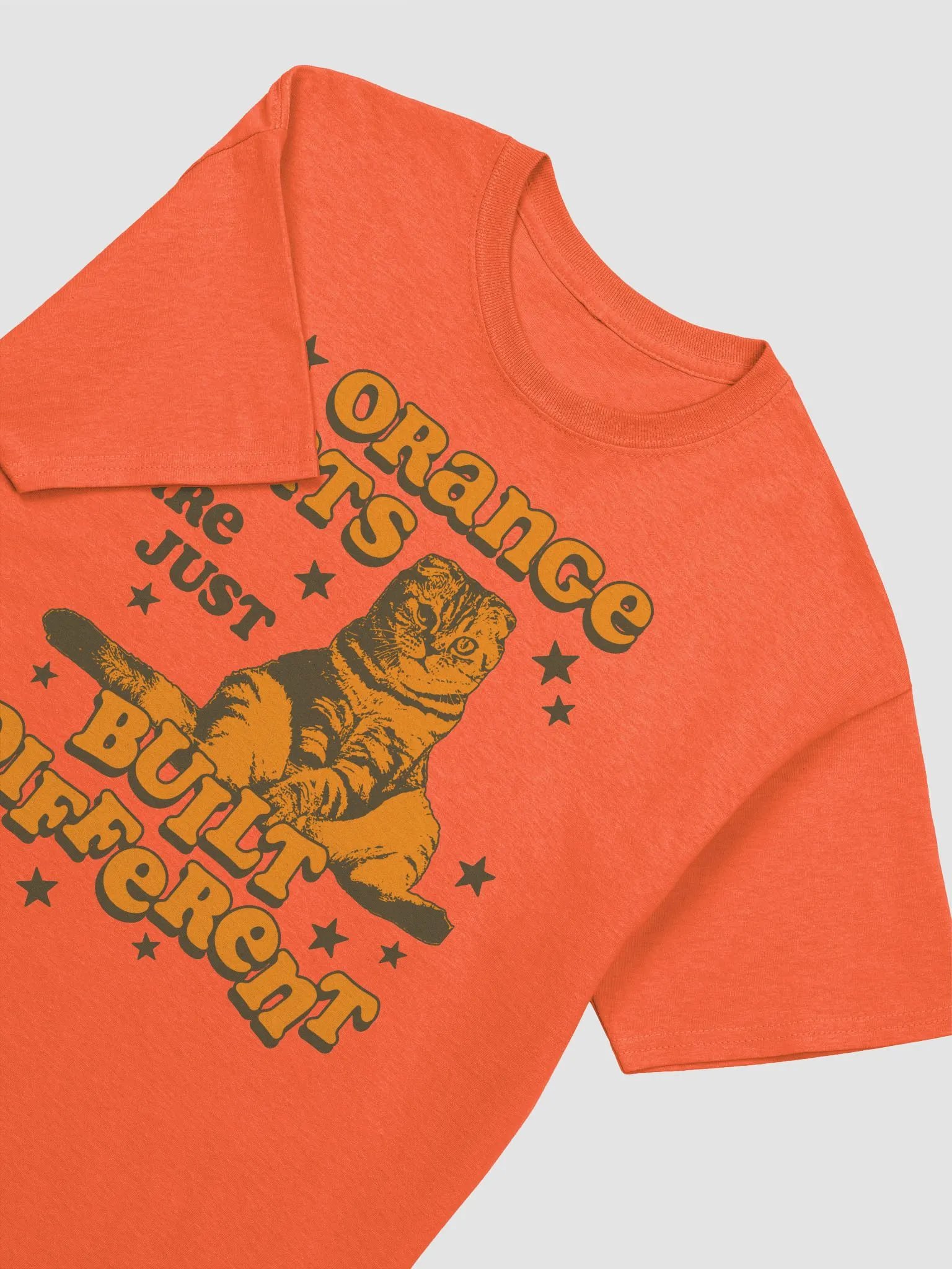 Orange cats are just built different unisex tee 🐈 product image (2)