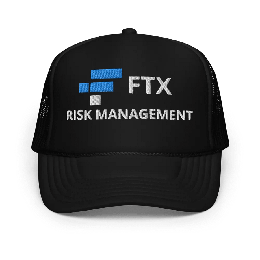 FTX Risk Management - Embroidered Trucker Hat Cap, Funny FTX FTT Crypto Token product image (1)