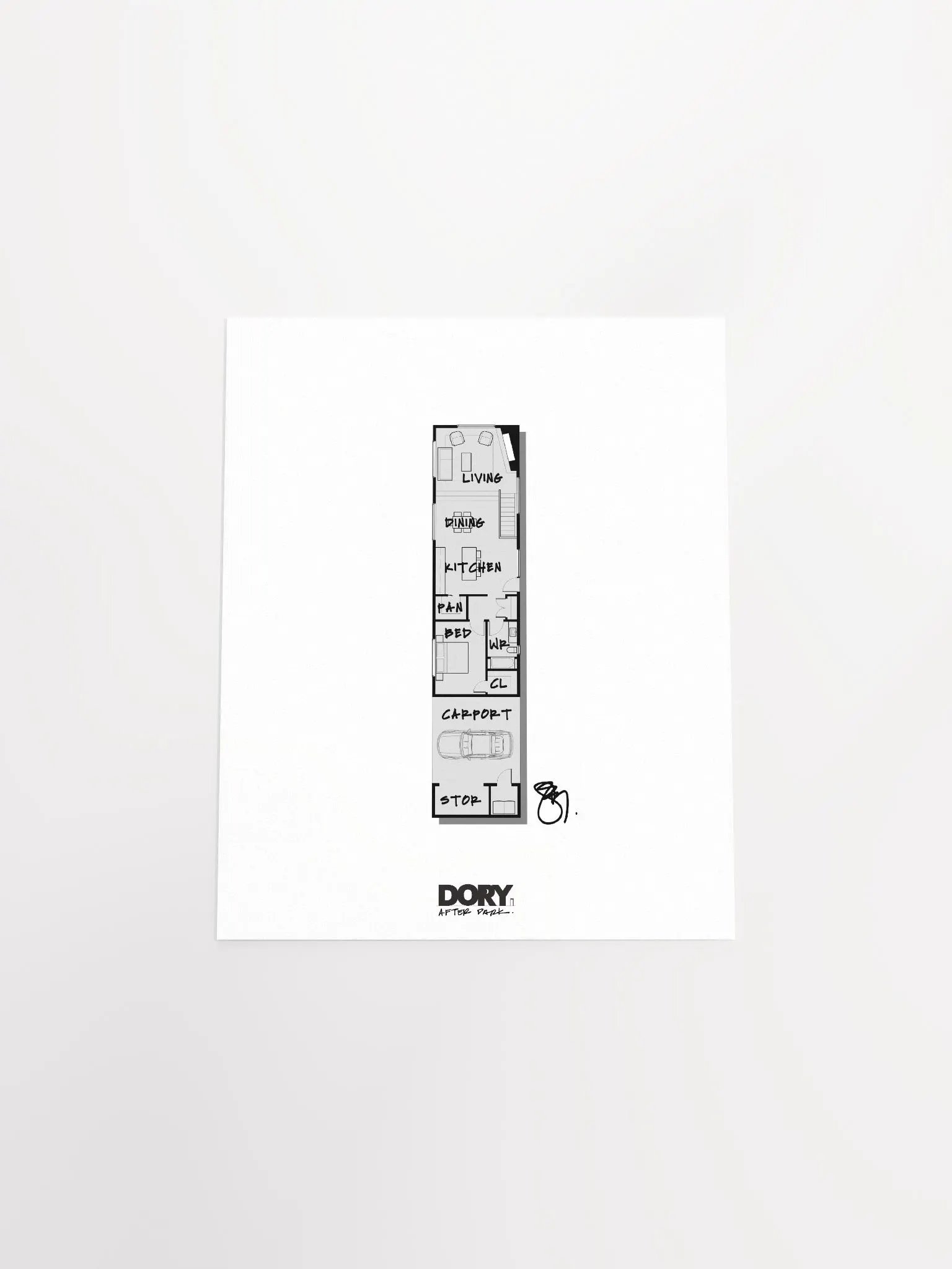 Alphabet Floor Plan Poster - I product image (4)