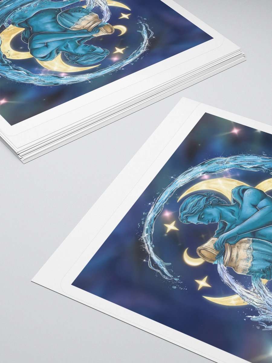 Aquarius Celestial Water-Bearer Vinyl Sticker - Exclusive Zodiac Art product image (4)