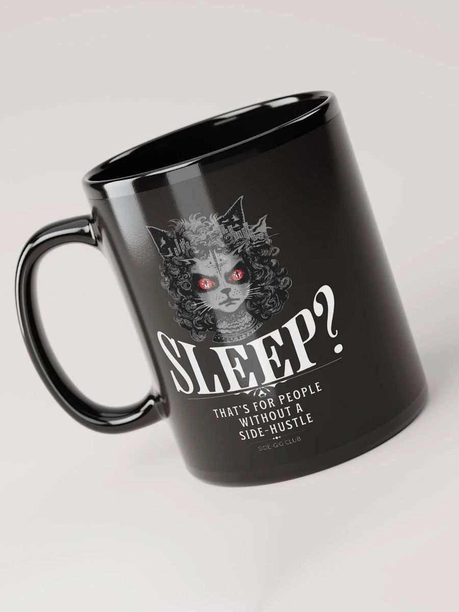 Sleepless Hustle: Intense Cat Eyes Mug product image (4)