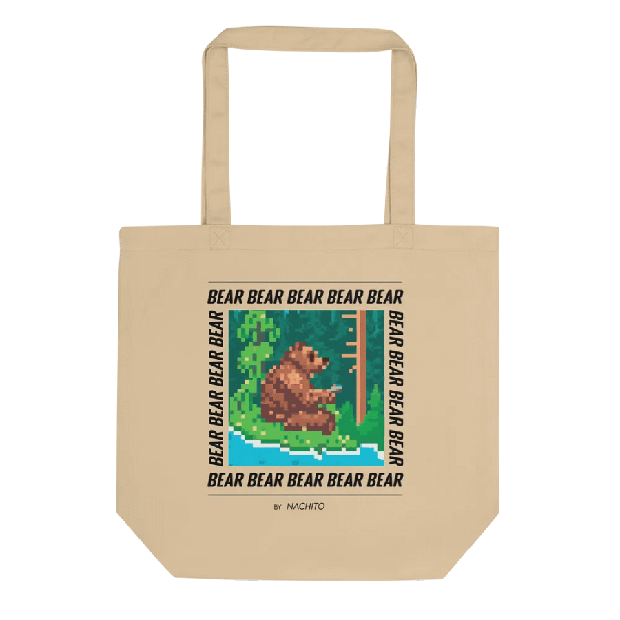 Tote Bag | #01-Pixel Bear. product image (1)