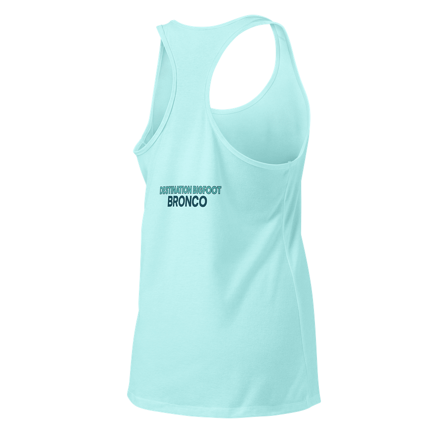 Destination Bigfoot Bronco Best Friend's Next Level Women's Racerback Tank Top (Multi Color Options) product image (7)