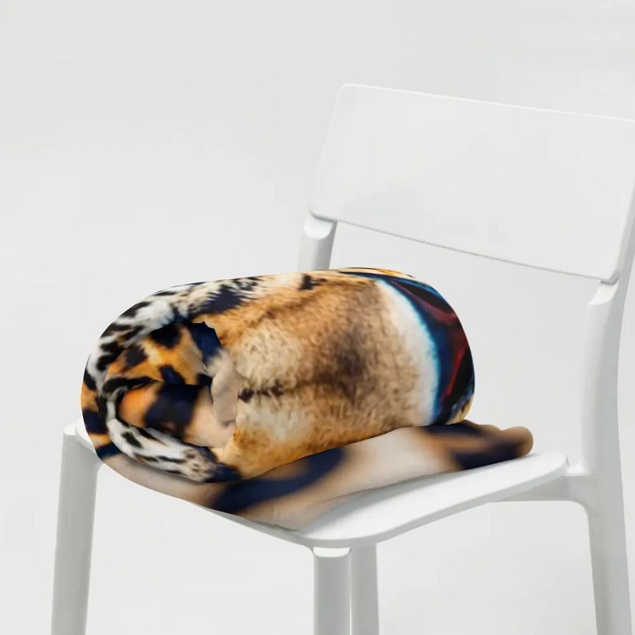 Big Cat 3D Leopard Print Design Throw Blanket product image (9)