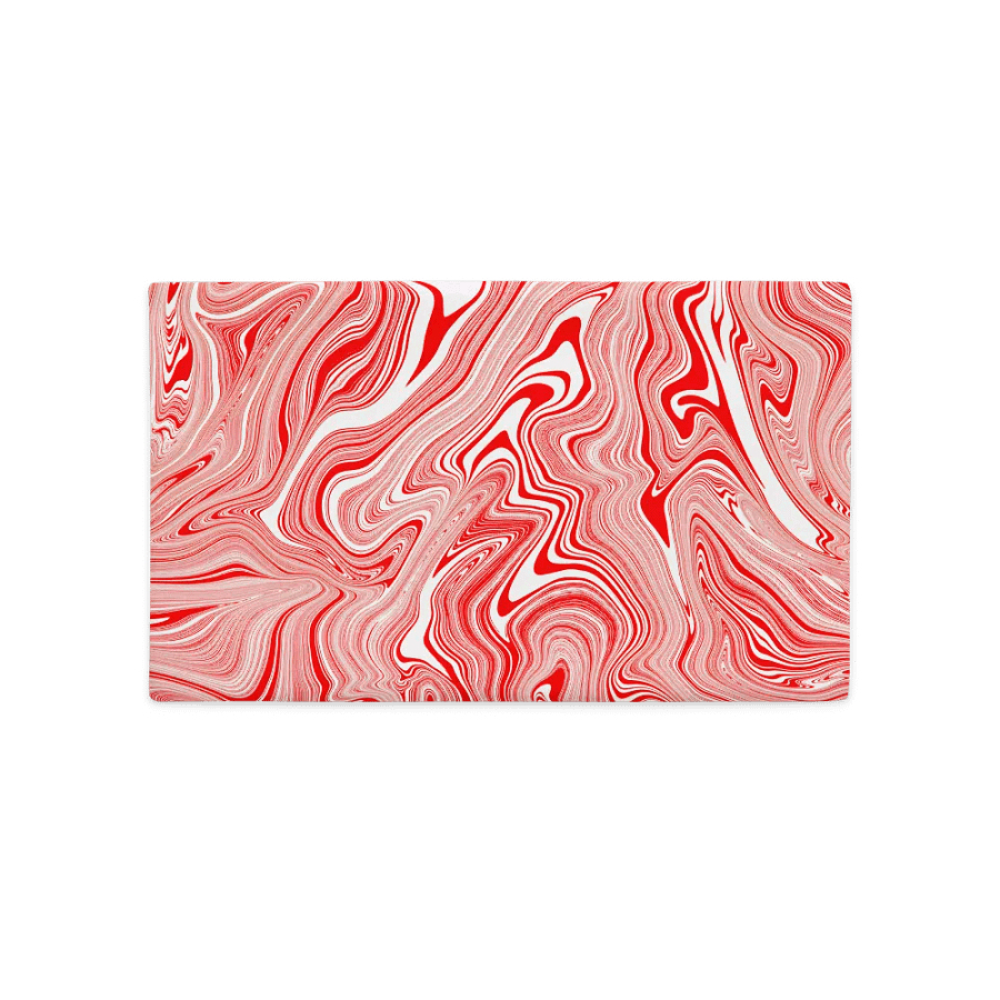 Premium Pillow Case - Red and White Liquid Swirls product image (5)