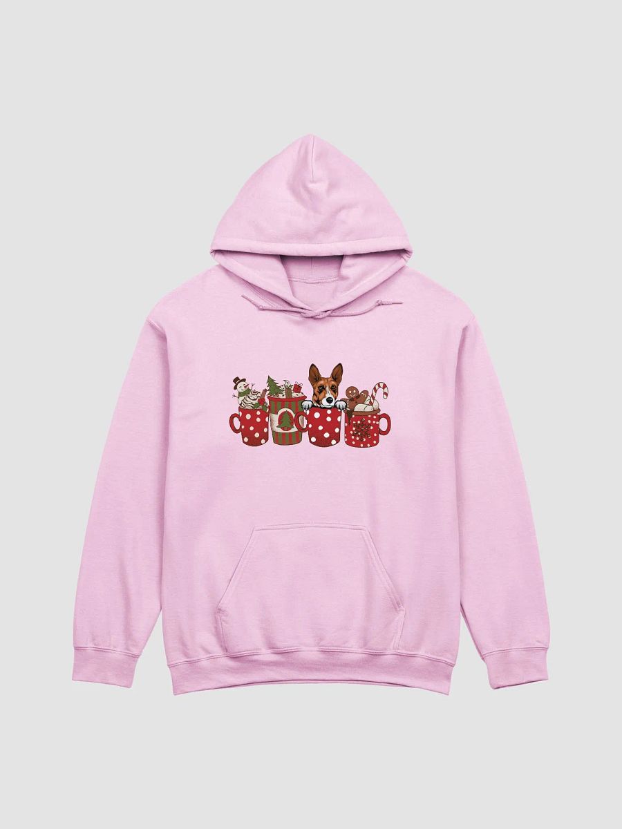 Cute Basenji in a Christmas Cup Hooded Sweatshirt | Funny Christmas Pup in a Cup product image (9)