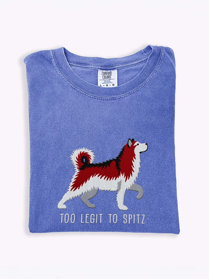 Too Legit to Spitz T-Shirt(Embroidered) of an Alaskan Malamute(Red) product image (1)