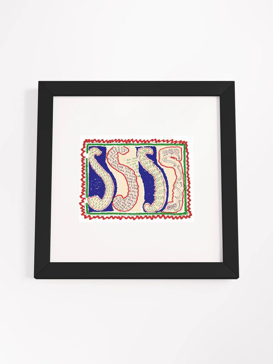 S's in bric brac Panel Card Print Framed product image (4)