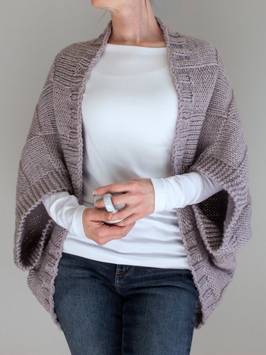 Patchwork Quilt Blanket Sweater Pattern - First Frost product image (1)
