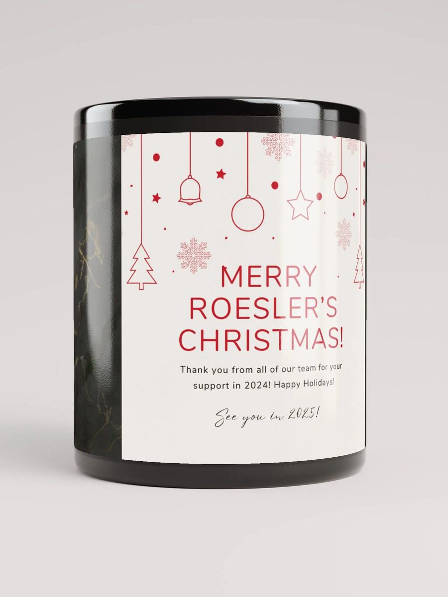 Merry Roesler's Christmas! Black Glossy Mug product image (10)