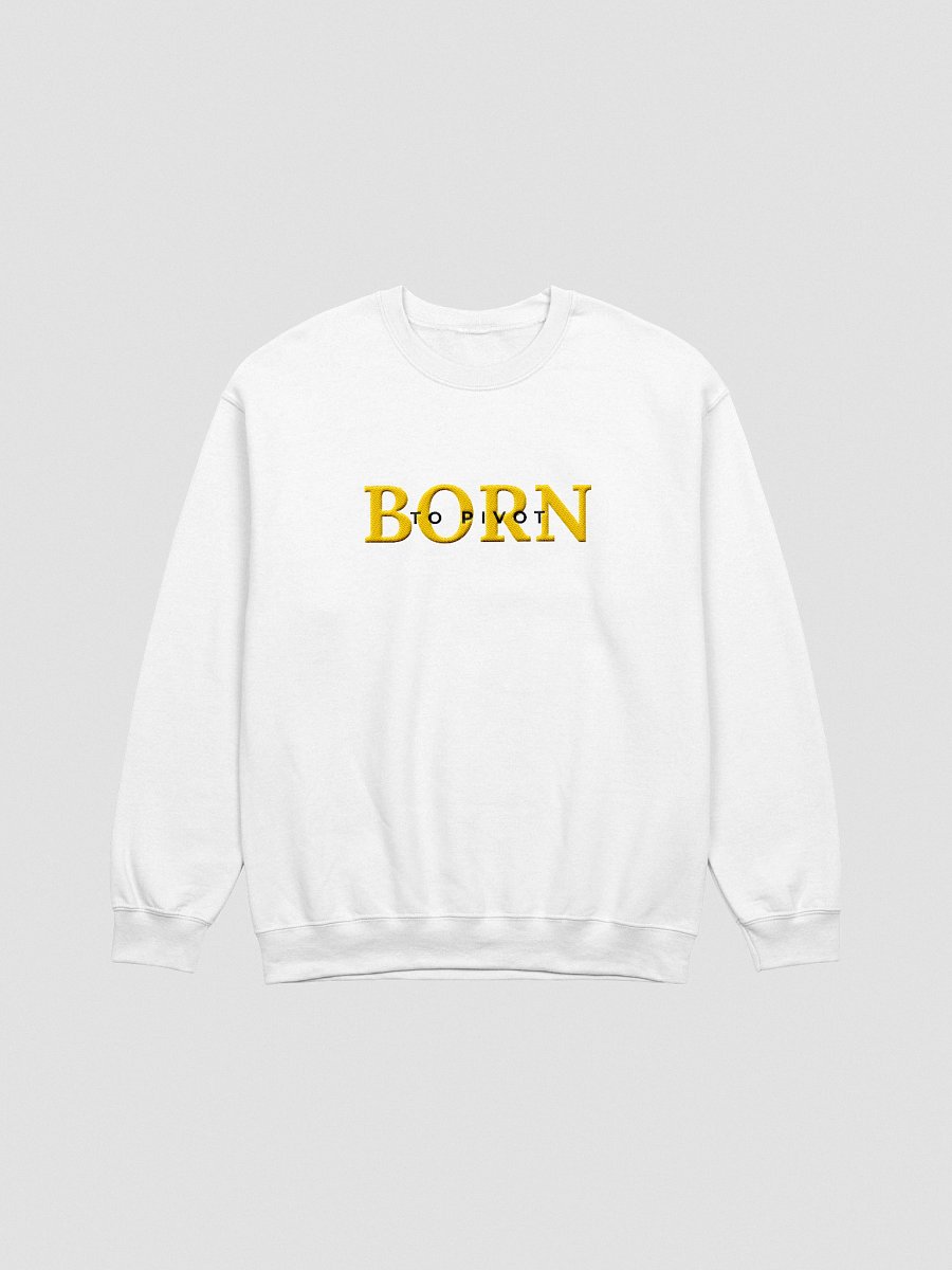 Born to Pivot Manifesting Generator Embroidered Sweatshirt (Yellow) product image (5)