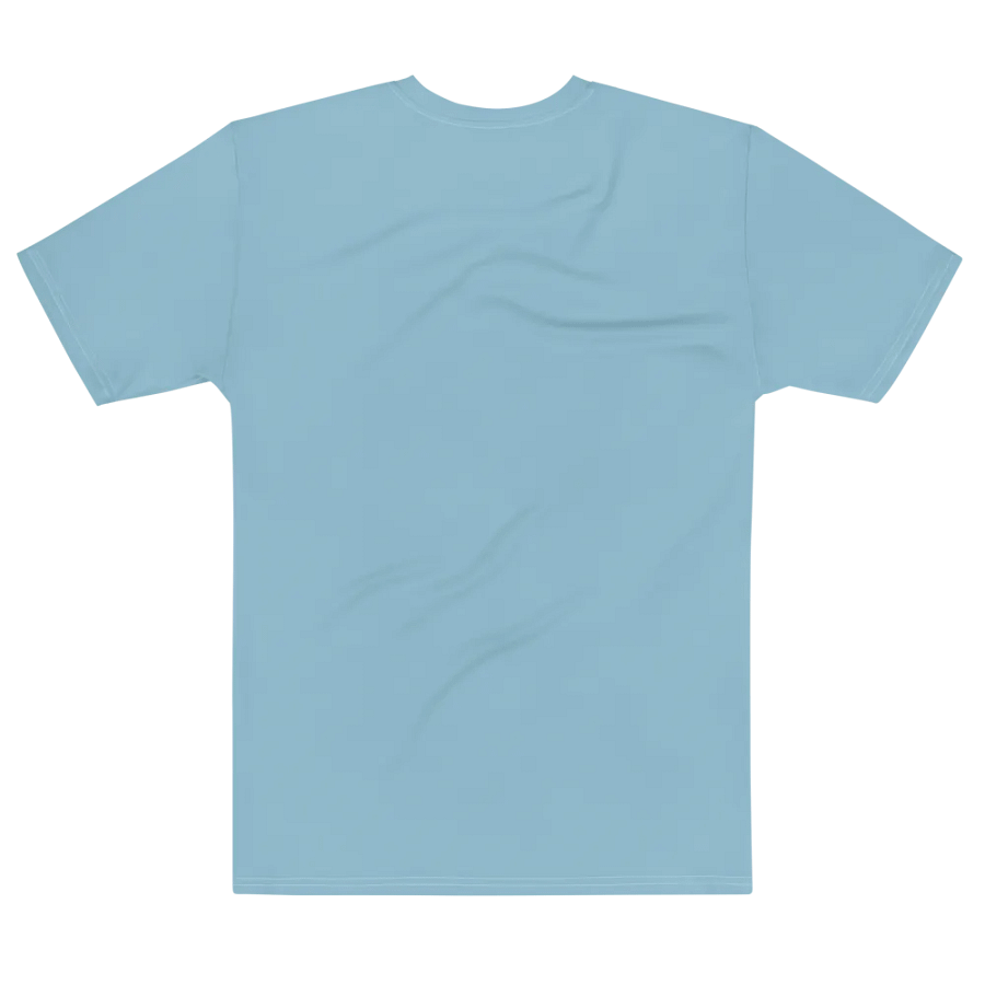 Plain Light Blue Soft Summer Men's Crewneck Polyester Heavyweight Premium T-Shirt by Treasure Pie product image (7)