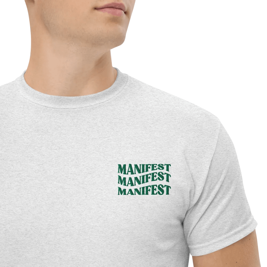 Manifest Embroidered T-Shirt – Align Your Mindset with Style | Premium Minimalist Tee product image (10)