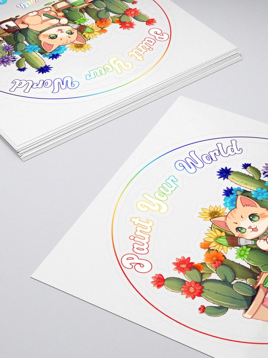 Rainbow Dab Cat Sticker Set product image (4)