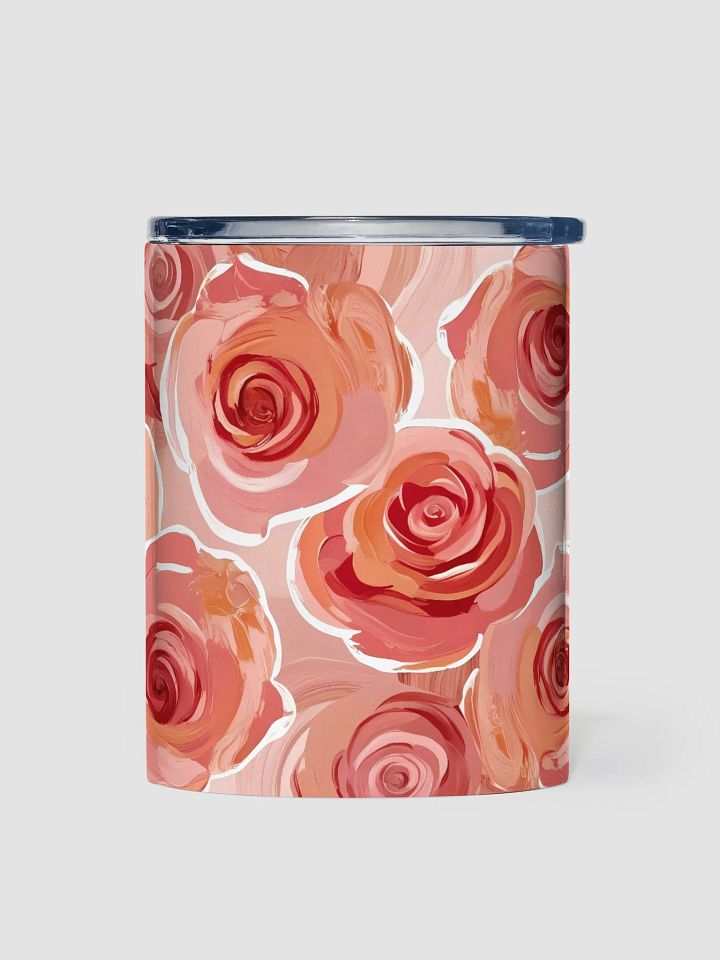 Peach Blooming Roses Stainless Steel Tumbler product image (1)