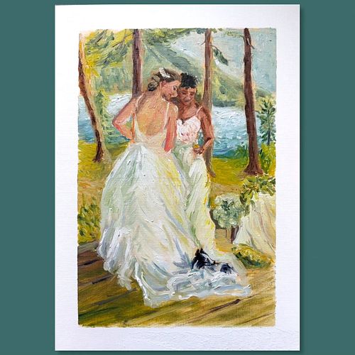 A wedding scene. Oil on art board, A4 / 210x 297mm / 8.3x11.7in

#art #painting #oilpainting