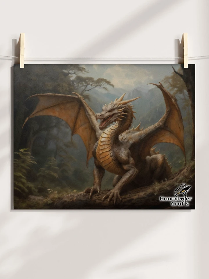 Enchanted Forest Dragon: Fantasy Art Poster product image (1)