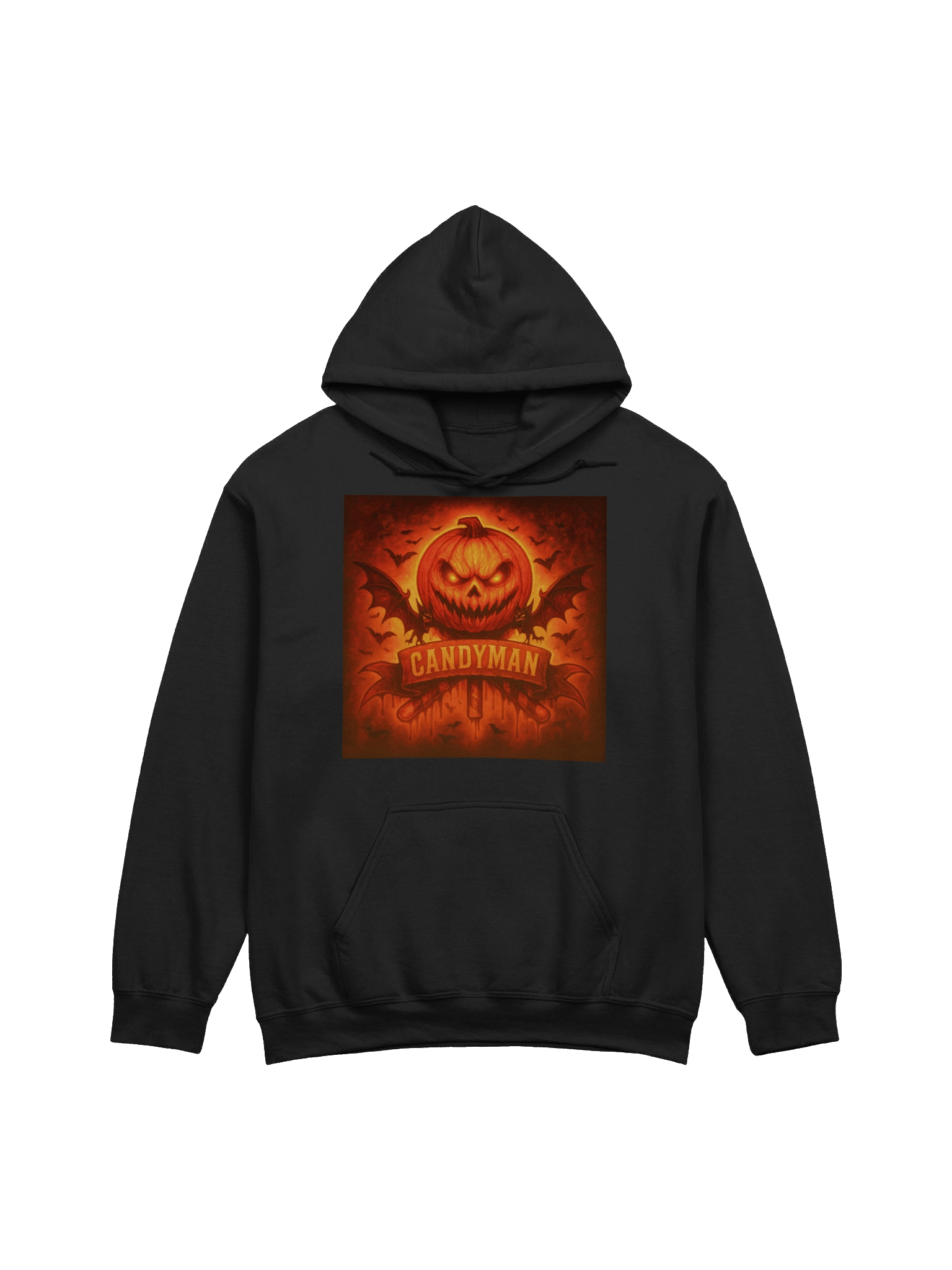 Glowing Pumpkin & Bats Candyman Hoodie product image (4)