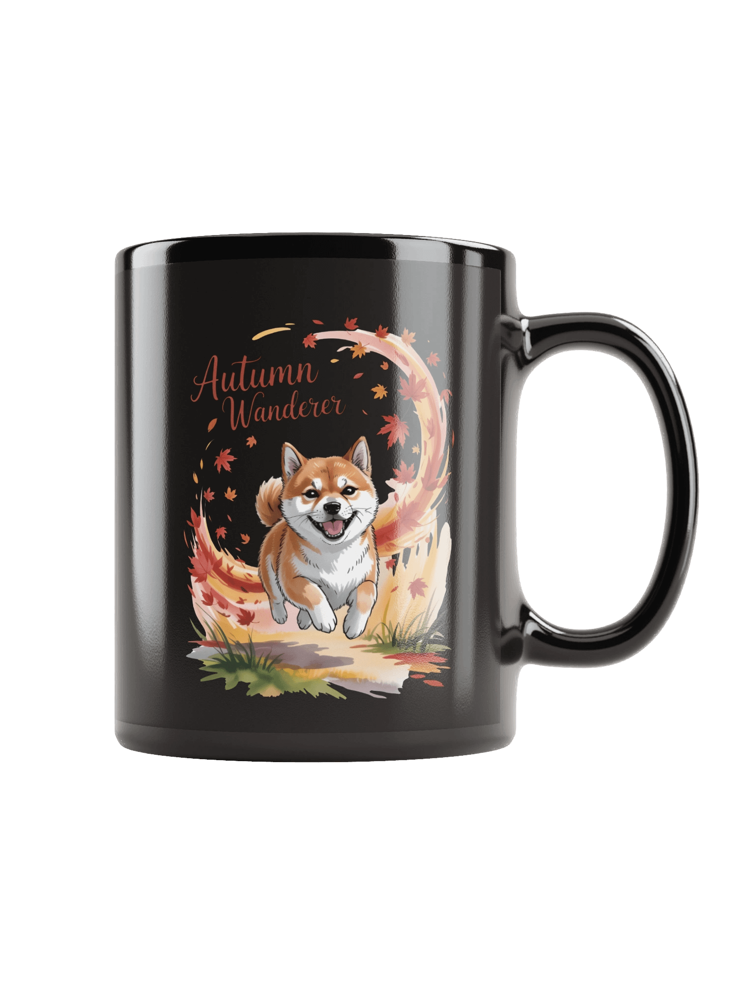 "Autumn Wanderer" Shiba Inu Mug | Cozy Fall Dog & Leaves Coffee Cup product image (4)