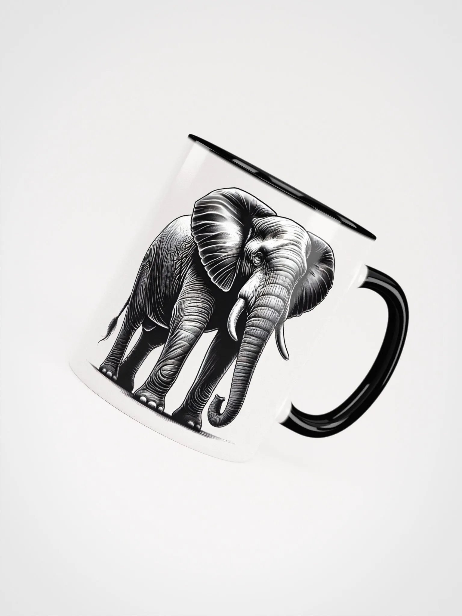 Majestic Elegant Elephant Ceramic Mug product image (2)
