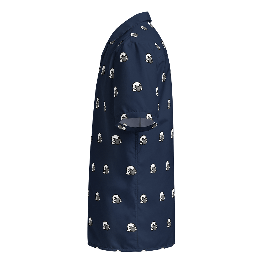 Navy Blue Heart Dot Hawaiian Shirt product image (4)