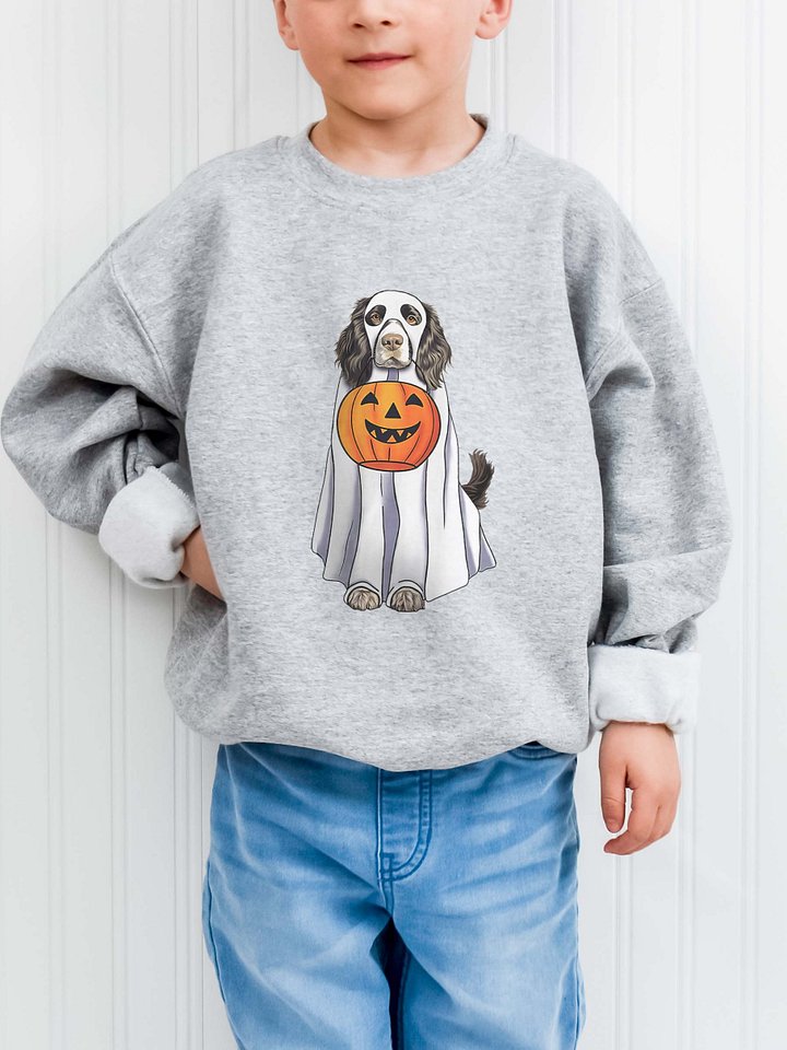 Halloween Springer Spaniel(Black & White) Youth Sweatshirt product image (1)