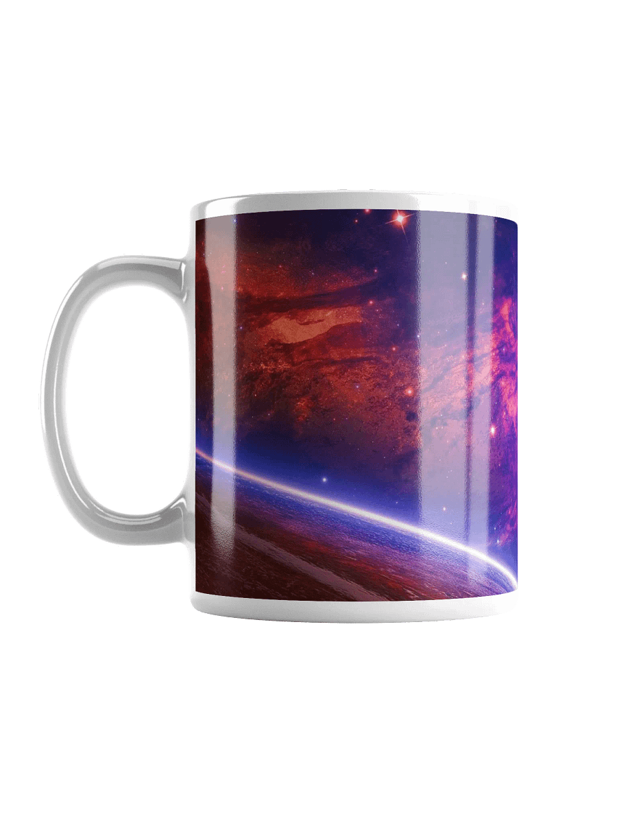 White Glossy Mug W. Background & Logo product image (6)