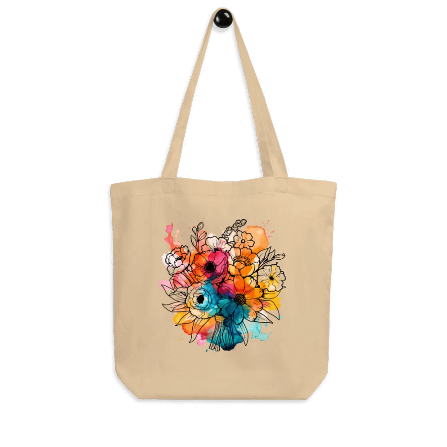 Vibrant Floral Splendor Eco Tote Bag product image (8)